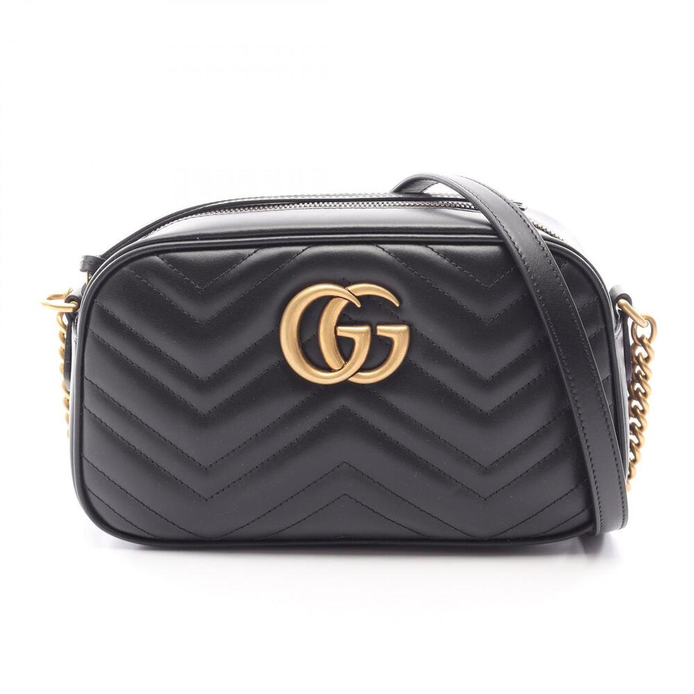 Gucci GG Marmont Shoulder Bag Leather Black